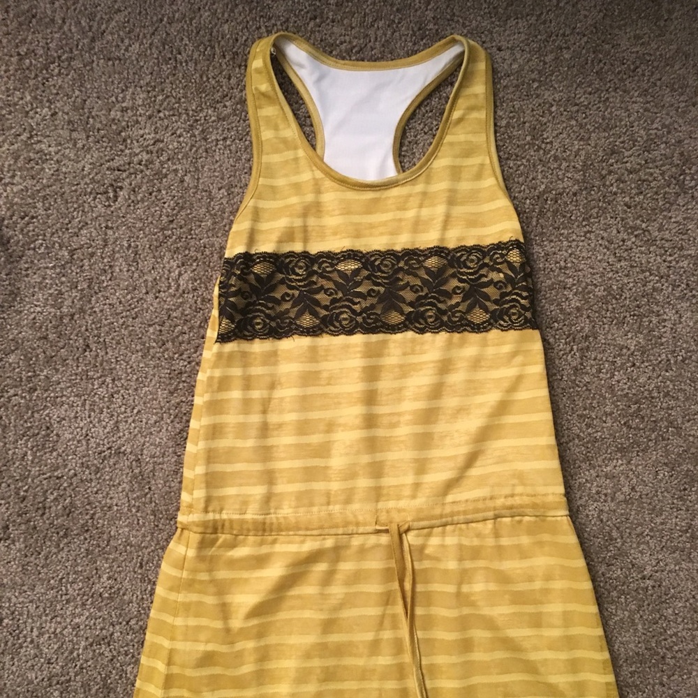 Yellow racerback summer dress